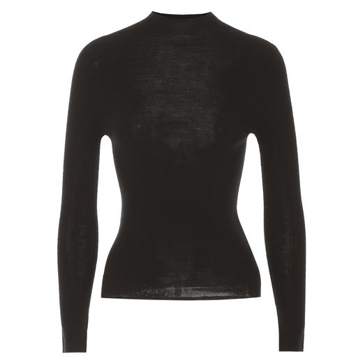 EITIE爱特爱秋季新款舒适柔软打底纯色基础款半高领100%绵羊毛针织衫D2401417 商品图10