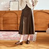 OLrain欧芮儿复古百褶皮半身裙女早秋2024年新款简约高级感半裙 商品缩略图0