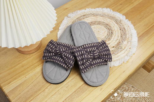 布艺拖鞋INS蝴蝶结系列-紫色（M37-38） 商品图0