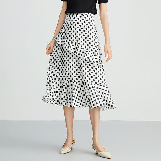 EITIE爱特爱时尚高腰显瘦波点a字半身裙夏季新款B2406326 商品图2