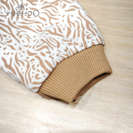 英氏-童衣类（秋）D0英针短帽外套 米白100CM 商品图2