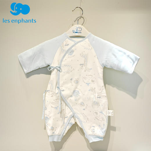 丽婴房-内衣类（秋）G3系带连身装6_浅蓝 商品图0