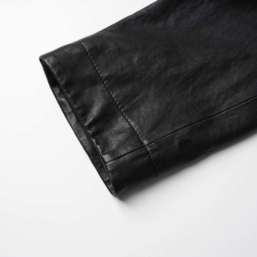 ROMI STUDIO“棕标甄选”全植揉羊皮薄软挺阔手工长款皮衣 441P9026 商品图4