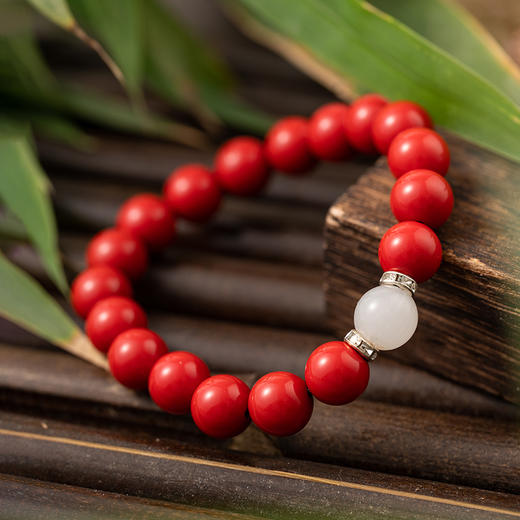 经典】岸纾天然原矿红砂莲蓬和田玉精品手串8mm 商品图7