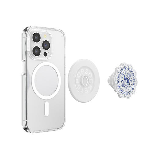 【白日绮梦】孔雀碟·MagSafe圆啪嗒 MAGSAFE磁吸 Round圆啪嗒系列 白色 动物 国风 商品图2