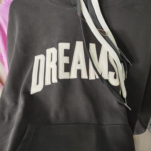 SZ2673连帽卫衣春秋款带兜纯棉女款字母刺绣上衣时尚宽松韩版卫衣 商品图4