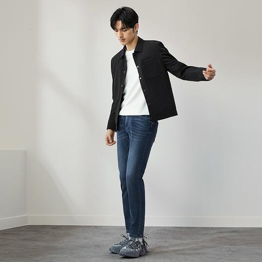 柒牌工装夹克男2024秋季新款商务通勤休闲满身印花翻领茄克衫外套	127K70110 商品图3