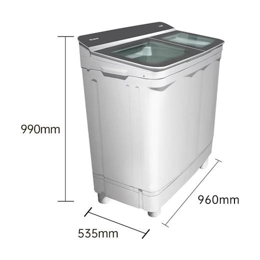 美菱15公斤半自动双缸洗衣机大容量强劲动力双缸洗衣机P150M22W 商品图7
