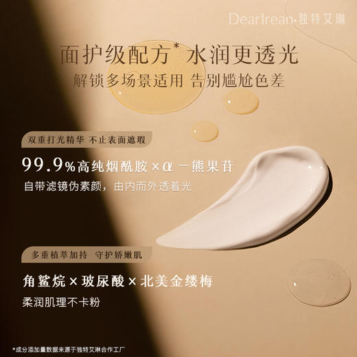 【官方直发】独特艾琳身体素颜霜烟酰胺保湿自然不假白女免卸裸妆 商品图5