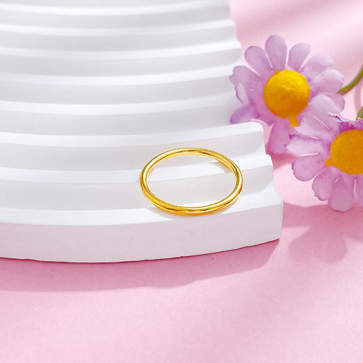 【限时克减150元】足金999.9 #固口戒指 #线戒 #条戒 实心素圈戒指光圈戒指圈戒（面宽约1.2-1.6mm)(JZ00900)（预售产品下单后不退款不退货不换货不补差价 商品图2