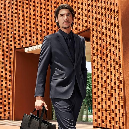 【婚礼季/毛料套西】柒牌男西服套装2025秋冬新款含羊毛商务正装西装礼服	127C71170 商品图1