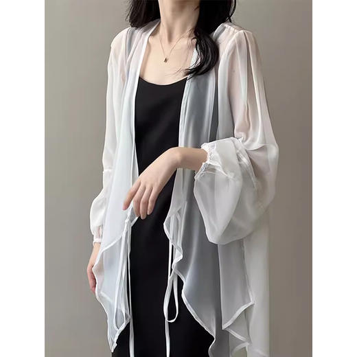 裁缝学苑AS314新中式雪纺防晒衣纸样女装外搭披肩开衫罩衫上衣样板 商品图3