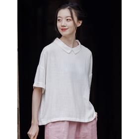 GYH 8563T恤翻领小众独特别致上衣设计感减龄