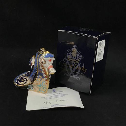 英国皇家皇冠德比 描金彩绘骨瓷动物镇纸 商品图4