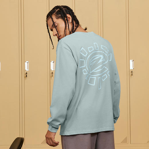 有志者UZIS运动长袖男美式纯棉T恤休闲宽松篮球跑步打底衫曙光2.0 商品图2