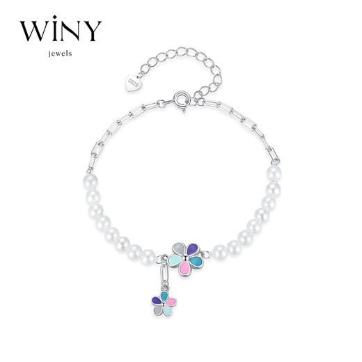 Winy925纯银川野花朵手链送女友闺蜜节日生日礼物 商品图5