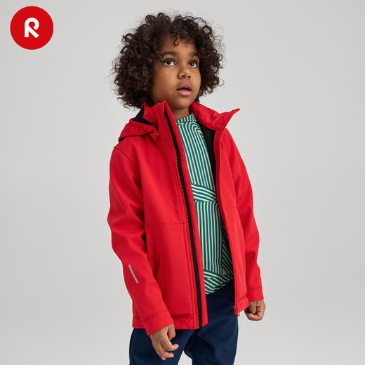 芬兰2024年拒水防风透湿秋冬新款男女儿童大童抓绒软壳外套 商品图4