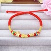 【限时7.5折】【定价黄金】足金 #卡通 无氰5D硬金红绳调节手链有车有房有钱花车房车元宝手链成品手串(AJ5DSC00017)（预售产品下单后不退款不退货不换货不补差价） 商品缩略图0