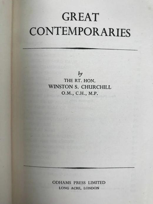 1948年 丘吉尔《当代伟人》 16幅插图 精装32开 商品图2