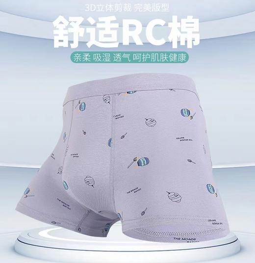 【预售】C-RB中博狼舒适RC棉满花混色男士内裤（5XL-7XL) 商品图0