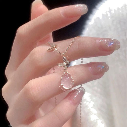 Winy925纯银粉蝶秘境项链送女友闺蜜节日生日礼物 商品图6