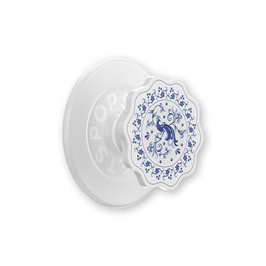 【白日绮梦】孔雀碟·MagSafe圆啪嗒 MAGSAFE磁吸 Round圆啪嗒系列 白色 动物 国风 商品图0