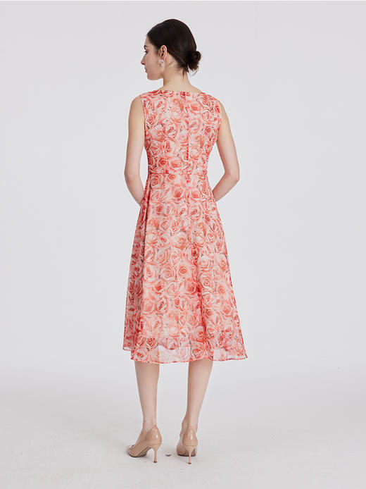 司歌雪纺无袖连衣裙印花显瘦时尚背心裙A891004y 商品图3