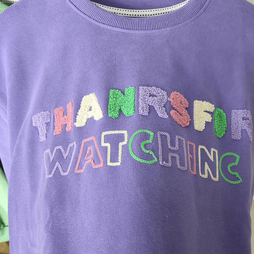 圆领卫衣可爱毛绒立体刺绣款女士卫衣宽松上衣YXSX50315 商品图2