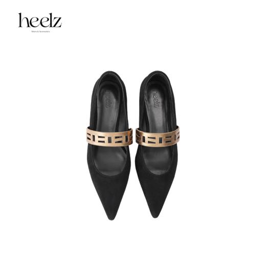 heelz设计师手工鞋履 ｜繁花系列几何条带尖头玛丽珍2公分 商品图2