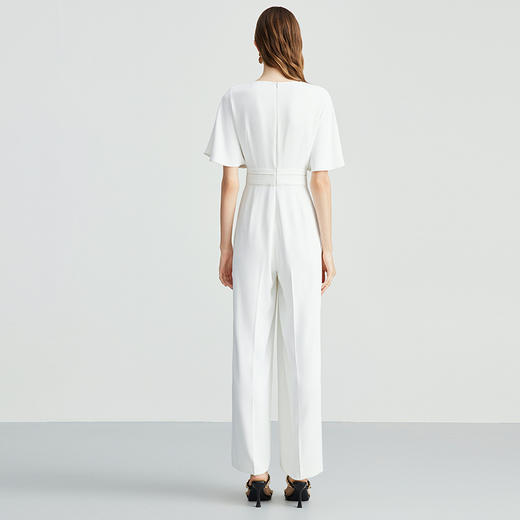 EITIE爱特爱气质V领高腰显瘦阔腿飞飞袖连体裤夏新款B2412302 商品图4