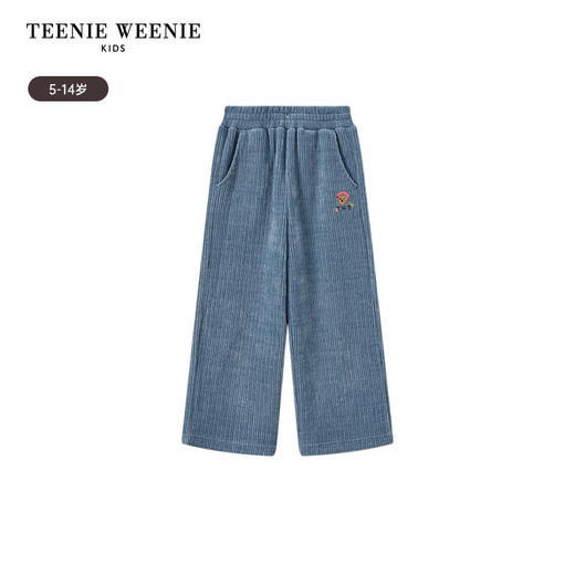 TeenieWeenie Kids小熊童装秋冬童宽松直筒雪尼尔阔腿裤TKTM248953I 商品图4