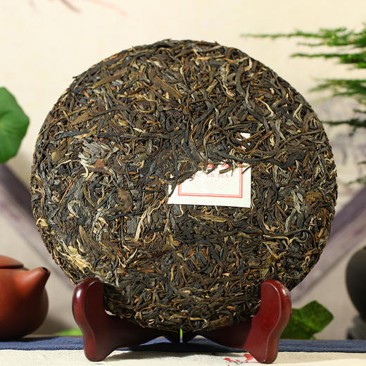吉顺号2016普洱茶生茶云南勐海早春古树茶生普洱357g真心茶饼茶叶 商品图1