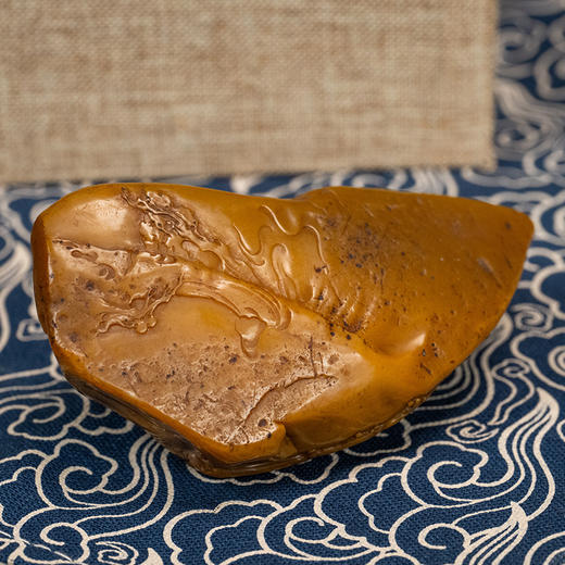 清 田黄石雕松下高仕把件 商品图3