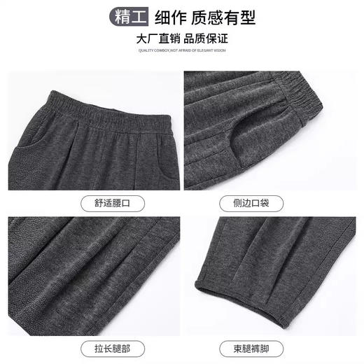 【秋冬季米妮绒哈伦裤】春秋2024新款显瘦宽松束脚运动裤休闲萝卜裤 商品图2