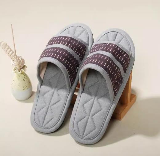 布艺拖鞋INS一字系列-紫色（L43-44） 商品图1