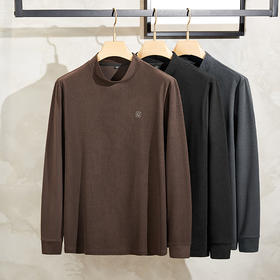 【新款DPF】大依优型大码长袖T恤打底衫休闲加肥加大上衣男士胖子大码t恤打底