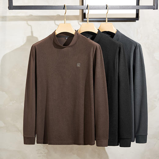 【新款DPF】大依优型大码长袖T恤打底衫休闲加肥加大上衣男士胖子大码t恤打底 商品图0