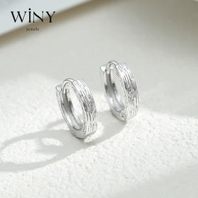 Winy925纯银时光印记耳扣送女友闺蜜节日生日礼物