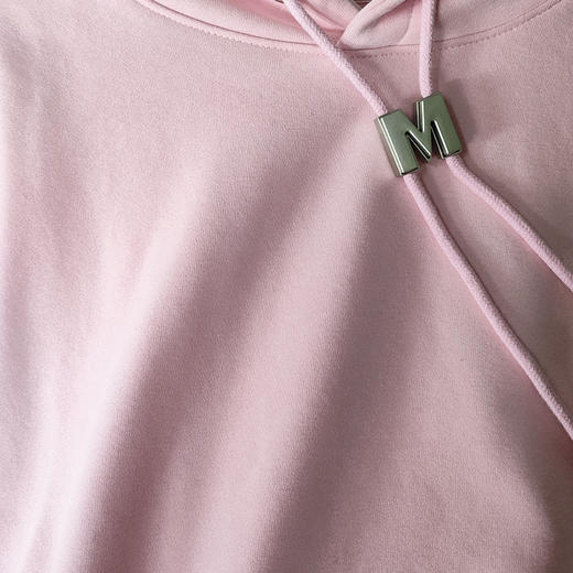 SZ2678短款春秋款女士卫衣纯棉柔软简约纯色宽松连帽款上衣 商品图3