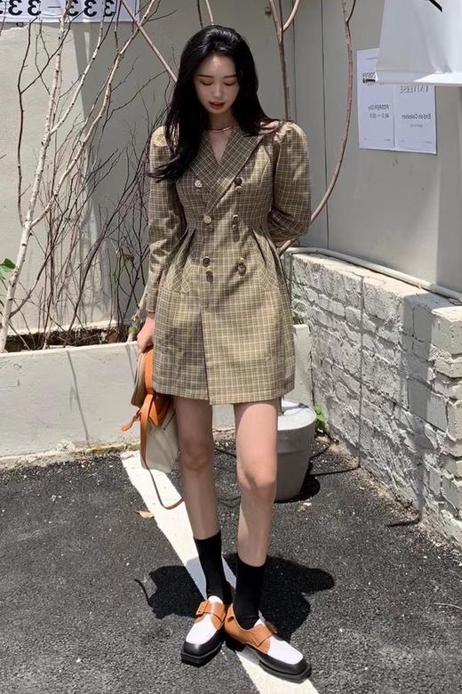 amadella 学院风格纹泡泡袖连衣裙 13490 商品图5