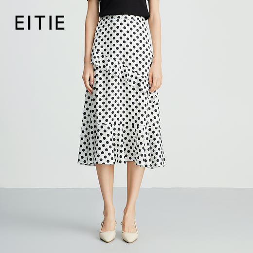 EITIE爱特爱时尚高腰显瘦波点a字半身裙夏季新款B2406326 商品图0