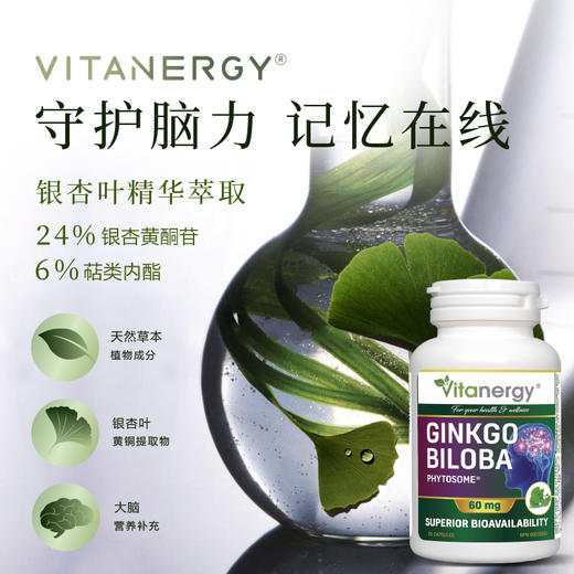 【同款拍2发3】【保税直发】加拿大维生能进口银杏叶记忆力精华胶囊【效期至2026年6月】 商品图1
