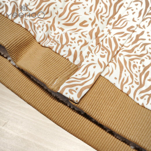 英氏-童衣类（秋）D0英针短帽外套 米白100CM 商品图1