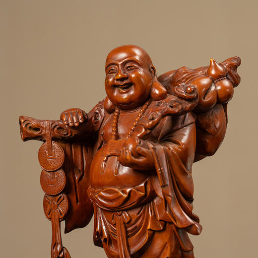 二十世纪 黄杨木雕弥勒佛摆件 商品图2