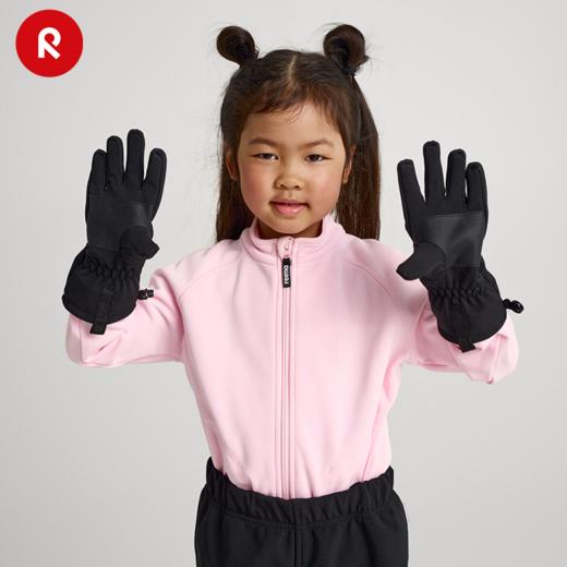芬兰2024年秋冬新款男女儿童中童运动拒风保暖软壳手套 商品图1