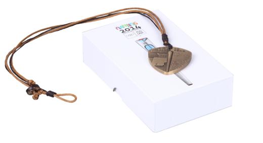 第二届夏季青年奥林匹克运动会火炬传递小铜章 商品图2