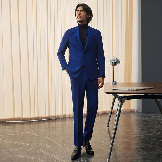 【婚礼季/毛料套西】柒牌西服男套装2025秋冬新款含羊毛商务正装西装礼服	127C71150 商品图3