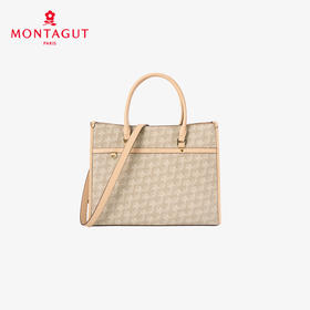 梦特娇冬季新款复古印花包包女手提托特包大容量单肩斜挎包女