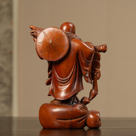 二十世纪 黄杨木雕弥勒佛摆件 商品图1