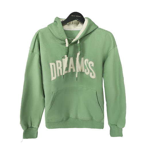 SZ2673连帽卫衣春秋款带兜纯棉女款字母刺绣上衣时尚宽松韩版卫衣 商品图2